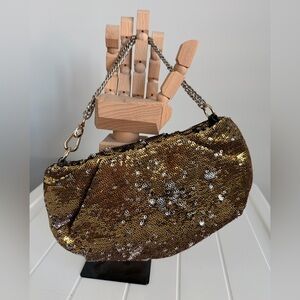 Or YANY Bling Wendy Bag Flippable Gold/Silver Sequins Medium Women’s BRAND NEW